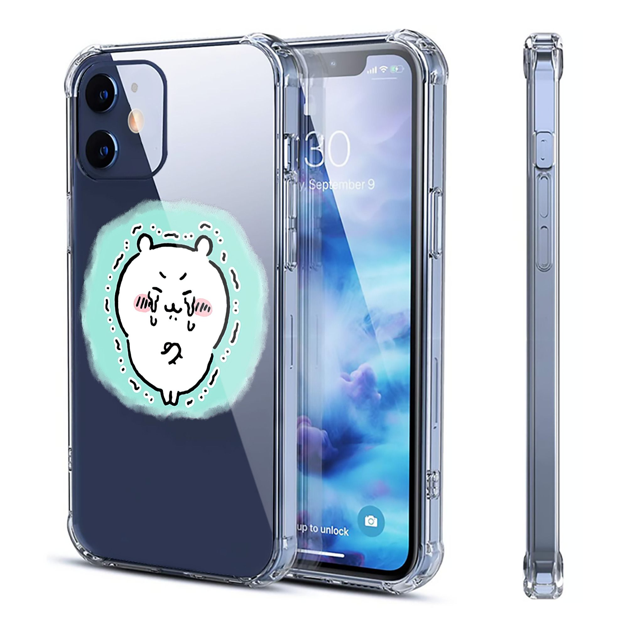 （画像用） ちいかわ ちいかわ Chii-kawa chiikawa 【iPhone 12シリーズ対応】透明スマホケース（クリアソフトケース）